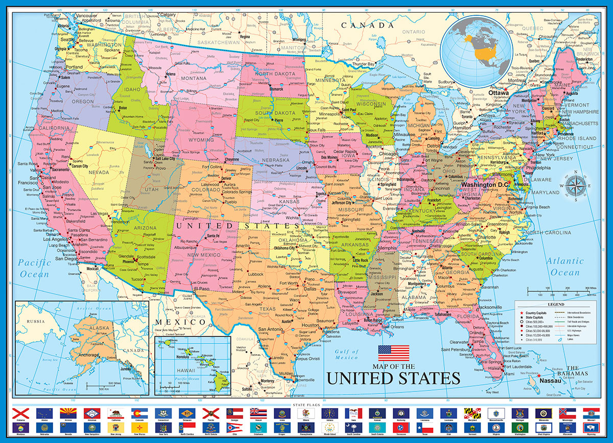 Puzzle Map of USA