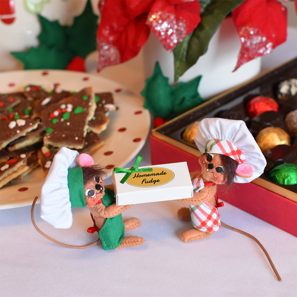 Annalee Christmas Fudge Chef Mice 3"