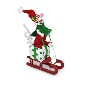 Annalee Jolly Mouse on Sled