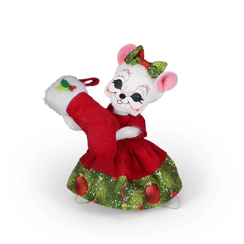 Annalee Yuletide Stocking Mouse 6"