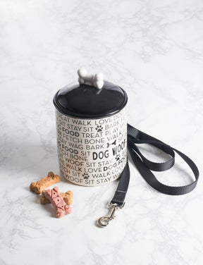 Bone Dry - Pet Canister Black Dog Text