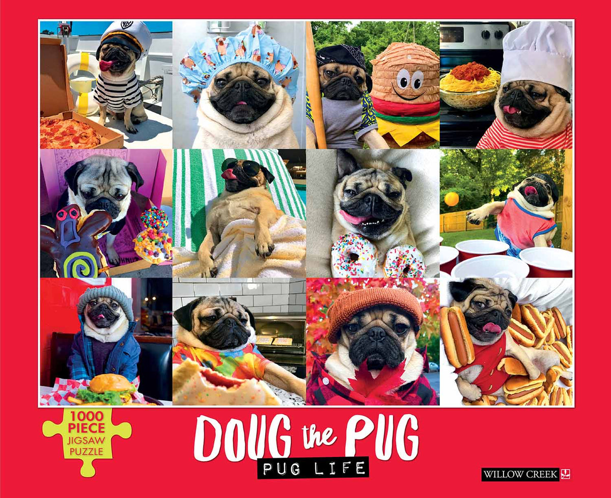 Puzzle Doug the Pug: Pug Life - 1000 piece