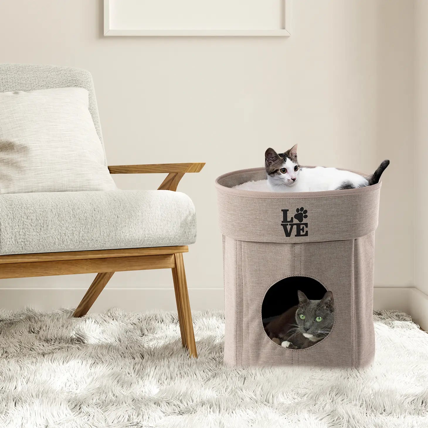 Precious Tails - Cat Cave Home Base 2-Tier Circular Collapsible