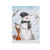 Puzzle Woodland Snowman Winter Frost