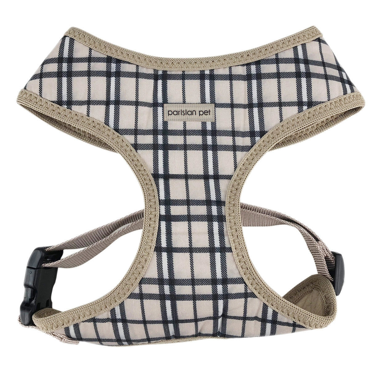 Parisian Pet - Freedom Harness Khaki Plaid