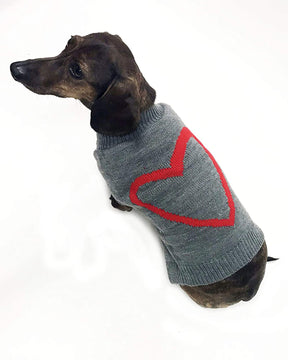 Midlee - Red Heart Dog Sweater