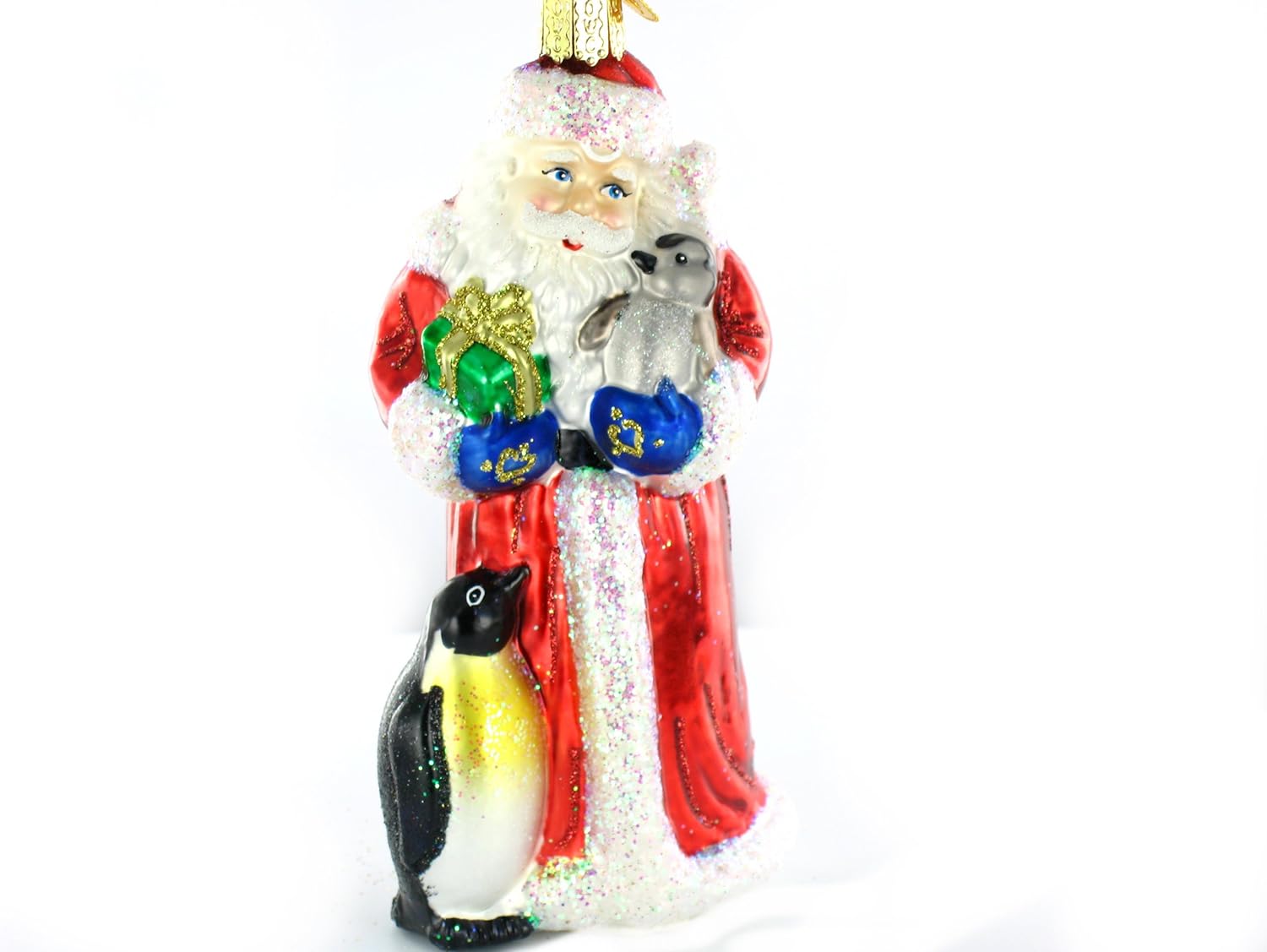 Old World Christmas - Santa with Penguins Ornament