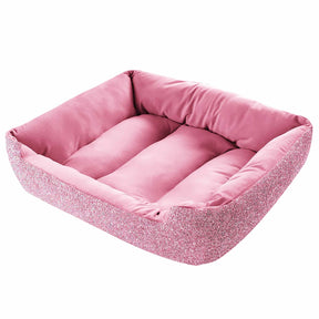 Pet Bed Rectangular Velvet Fabric