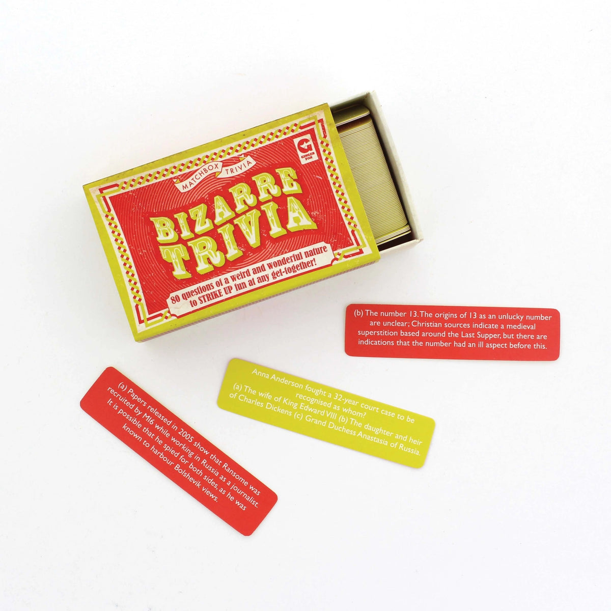 Ginger Fox - Bizarre Trivia Matchbox Trivia