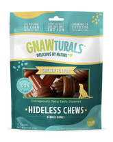 Gnawturals Hideless Chews - Chicken Ribbed Knotted Bones