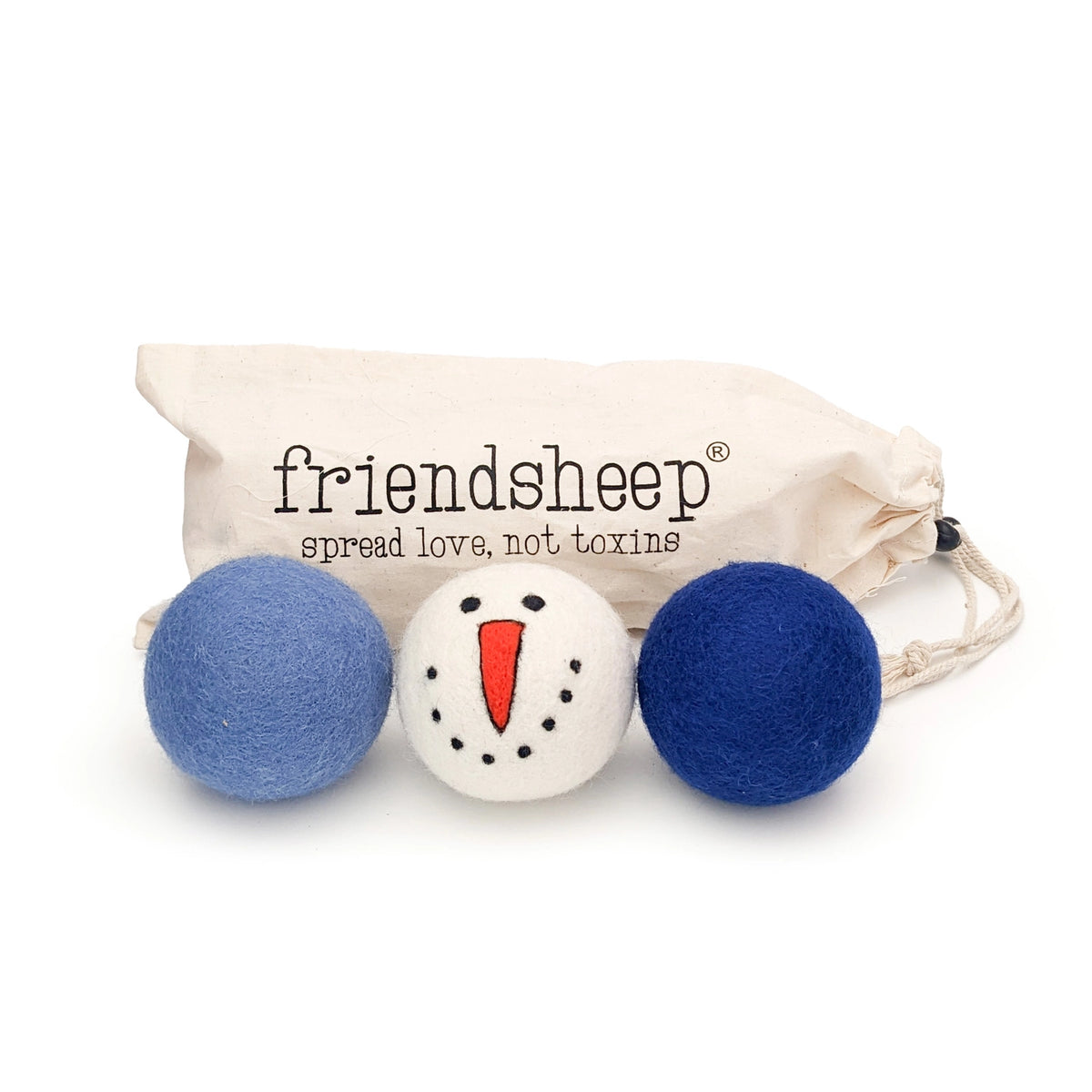 Friendsheep - Eco Dryer Ball Vintage Holiday Blue (Set of 3)