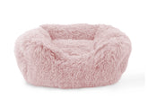 Precious Tails - Cuddler Round Luxe Faux Fur Pet Bed, Pink