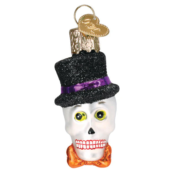 Old World Christmas - Mini Top Hat Skeleton Ornament