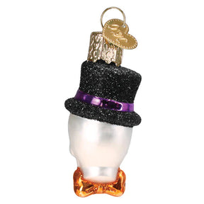 Old World Christmas - Mini Top Hat Skeleton Ornament