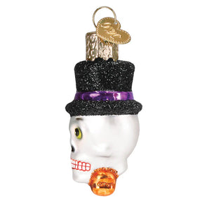 Old World Christmas - Mini Top Hat Skeleton Ornament