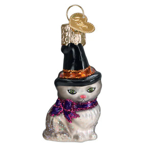 Old World Christmas - Mini Witch Cat Ornament