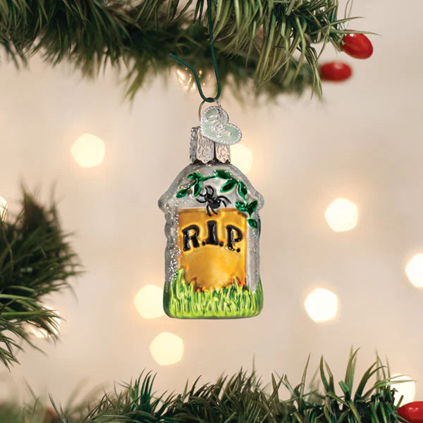 Old World Christmas - Mini Tombstone Ornament