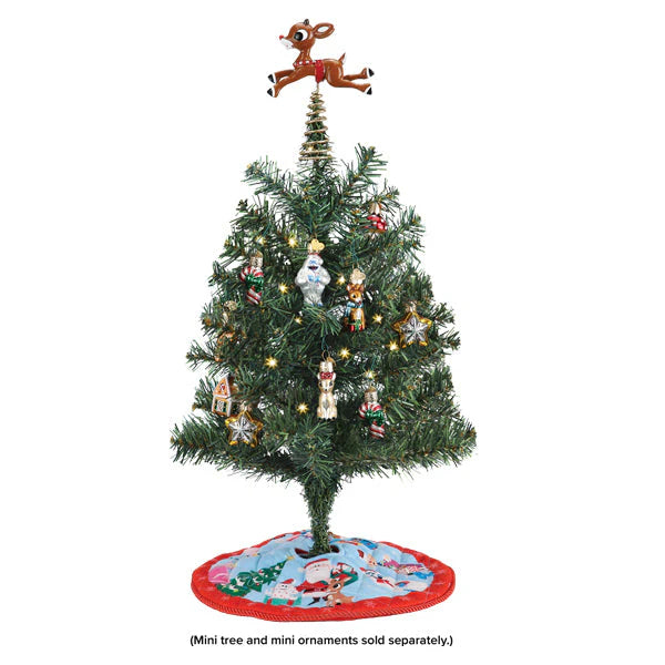 Old World Christmas - Mini Rudolph Tree Topper & Skirt