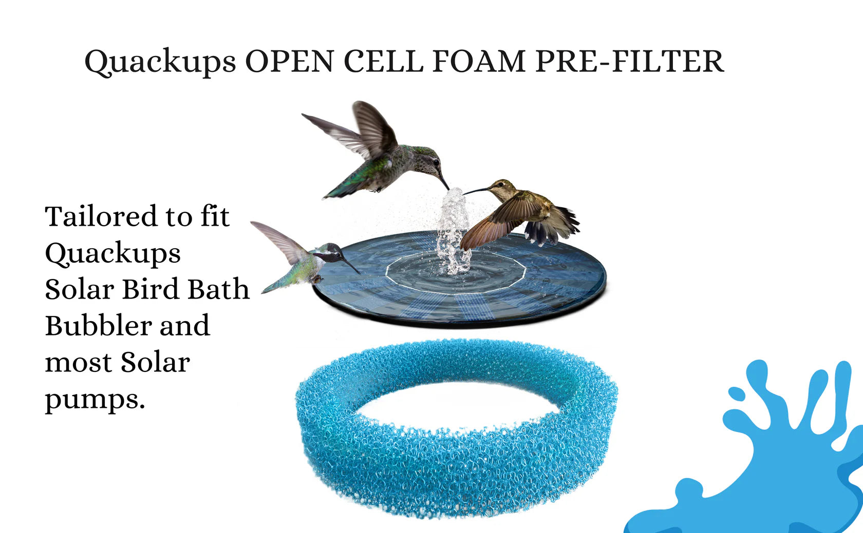 Replacement Foam Pre-Filters for Bubbler Bird Bath