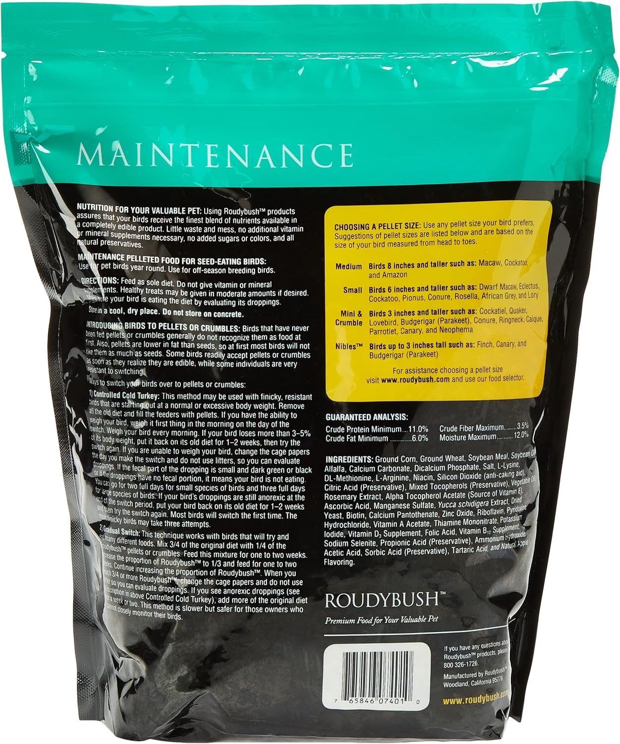 Maintenance Mini Daily Bird Food