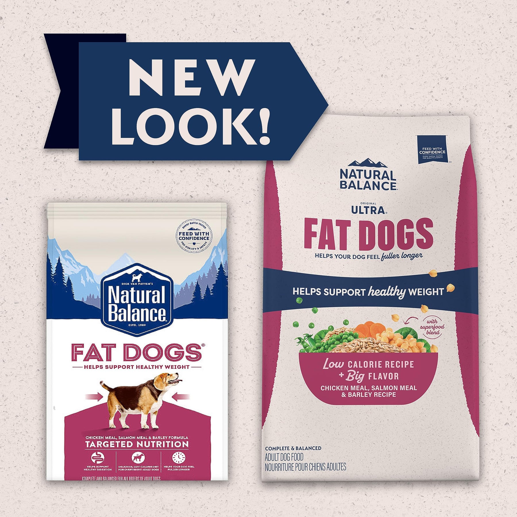 Natural Balance, Fat Dogs - All Breeds, Adult Dog Low Calorie Chicken Meal, Salmon Meal, Garbanzo Beans, Peas and Oatmeal Formula Dry Dog Food