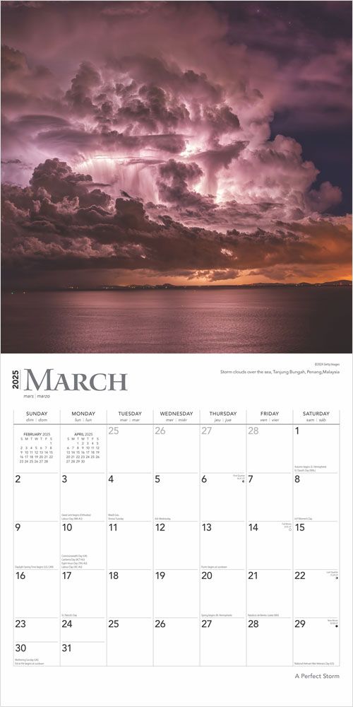 2025 A Perfect Storm Calendar