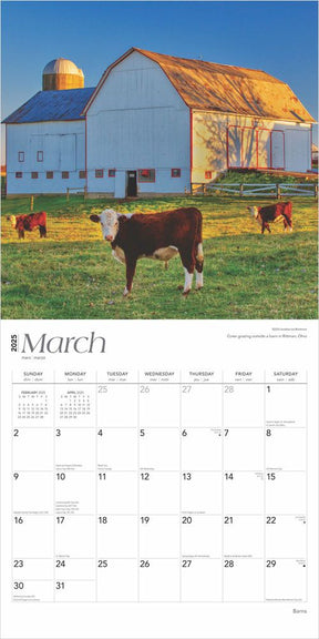 2025 Barns Calendar