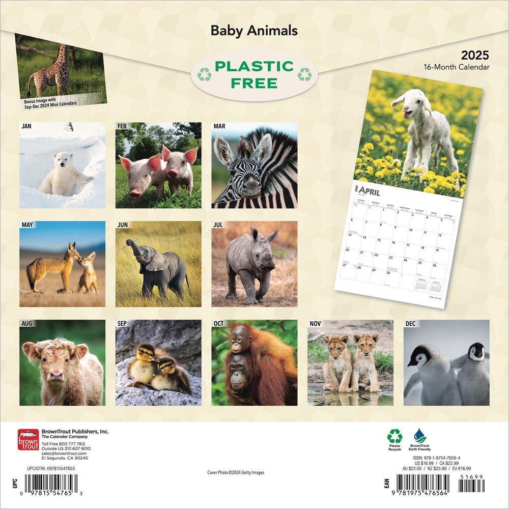 2025 Baby Animals Calendar