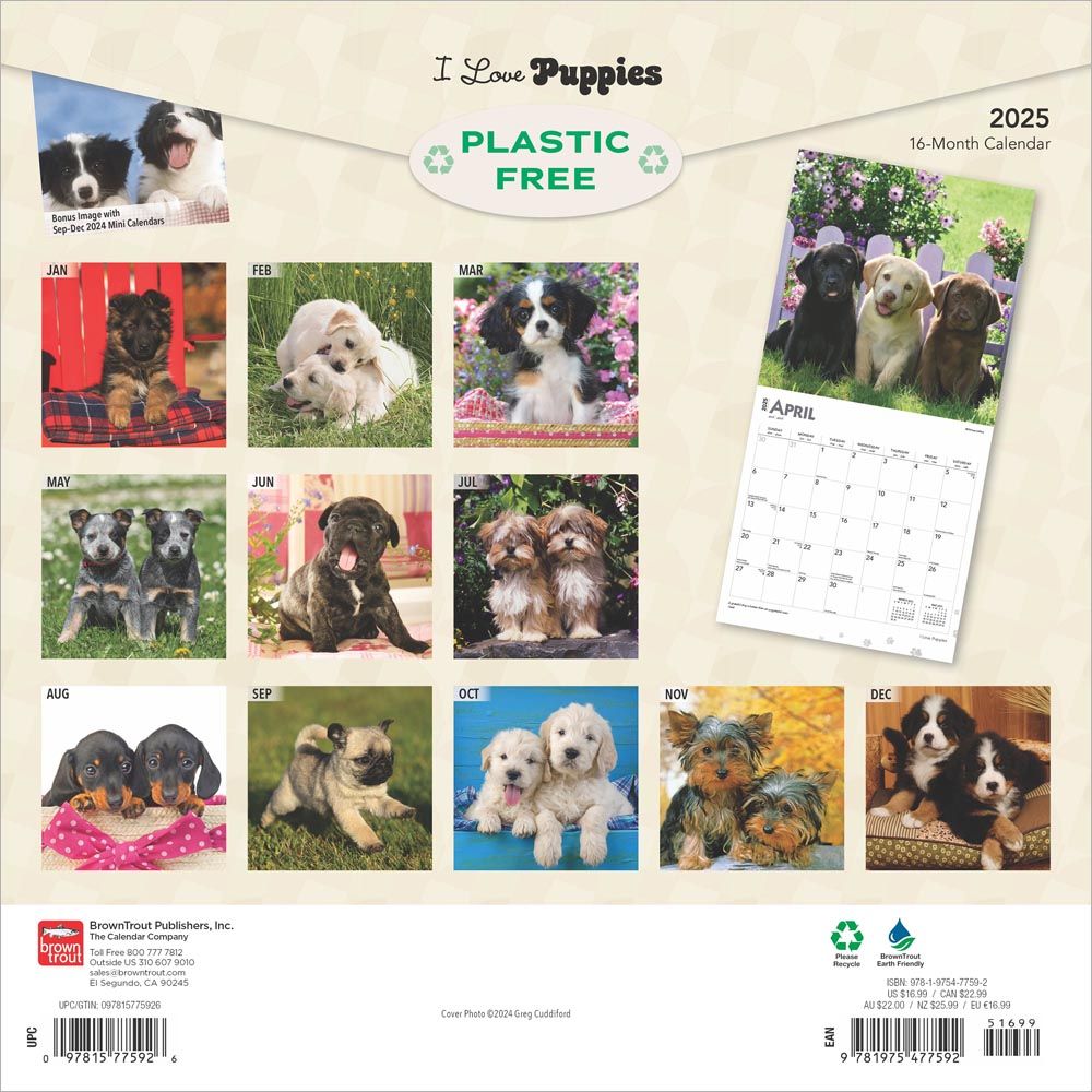 2025 I Love Puppies Calendar