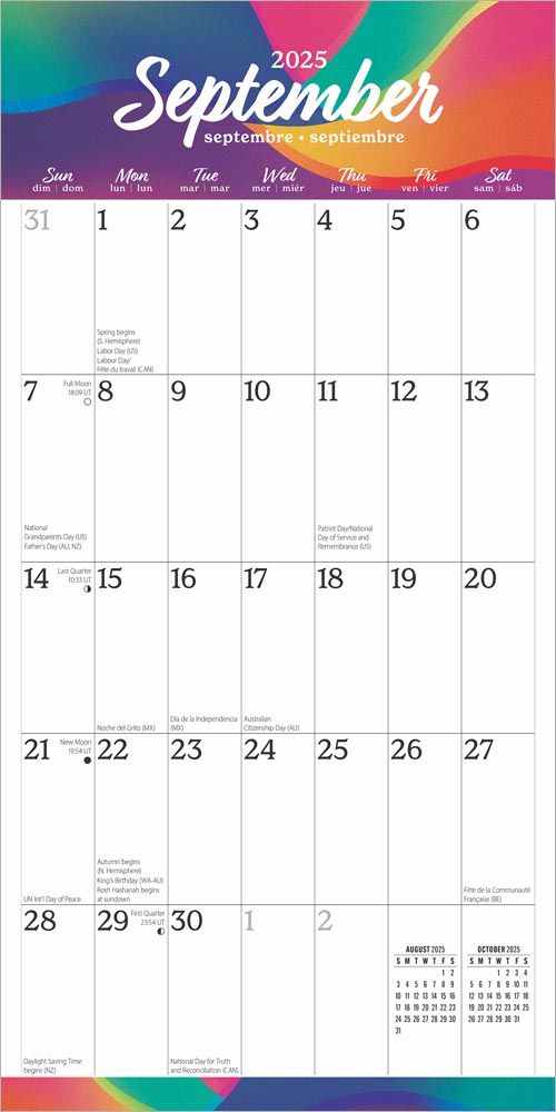 2025 Big & Bright Large Print Calendar