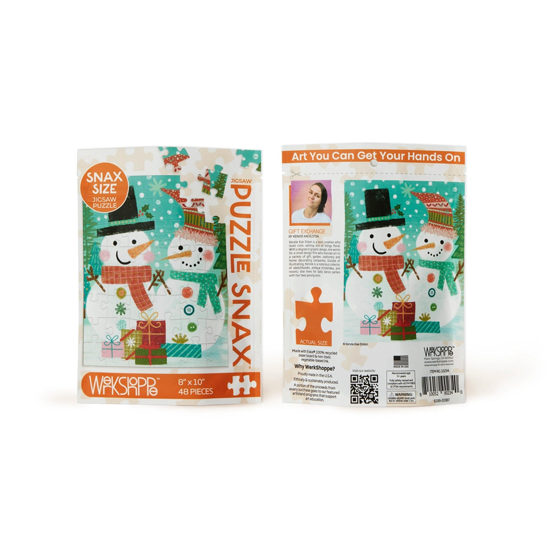 Puzzle Snowmen Gift Exchange