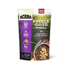 Champion Petfoods, Acana - All Dog Breeds, All Life Stages Freeze-Dried Food, Free-Run Duck Recipe, Morsels