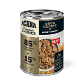 Champion Petfoods, Acana - All Dog Breeds, All Life Stages Premium Chunks, Duck Recipe in Bone Broth