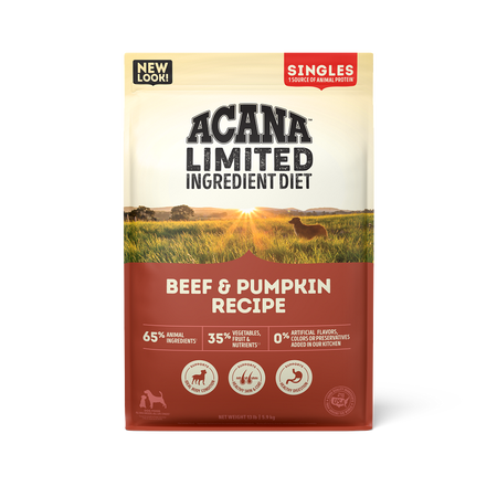 Champion Petfoods Acana Singles - All Dog Breeds, All Life Stages Singles, Beef & Pumpkin Recipe