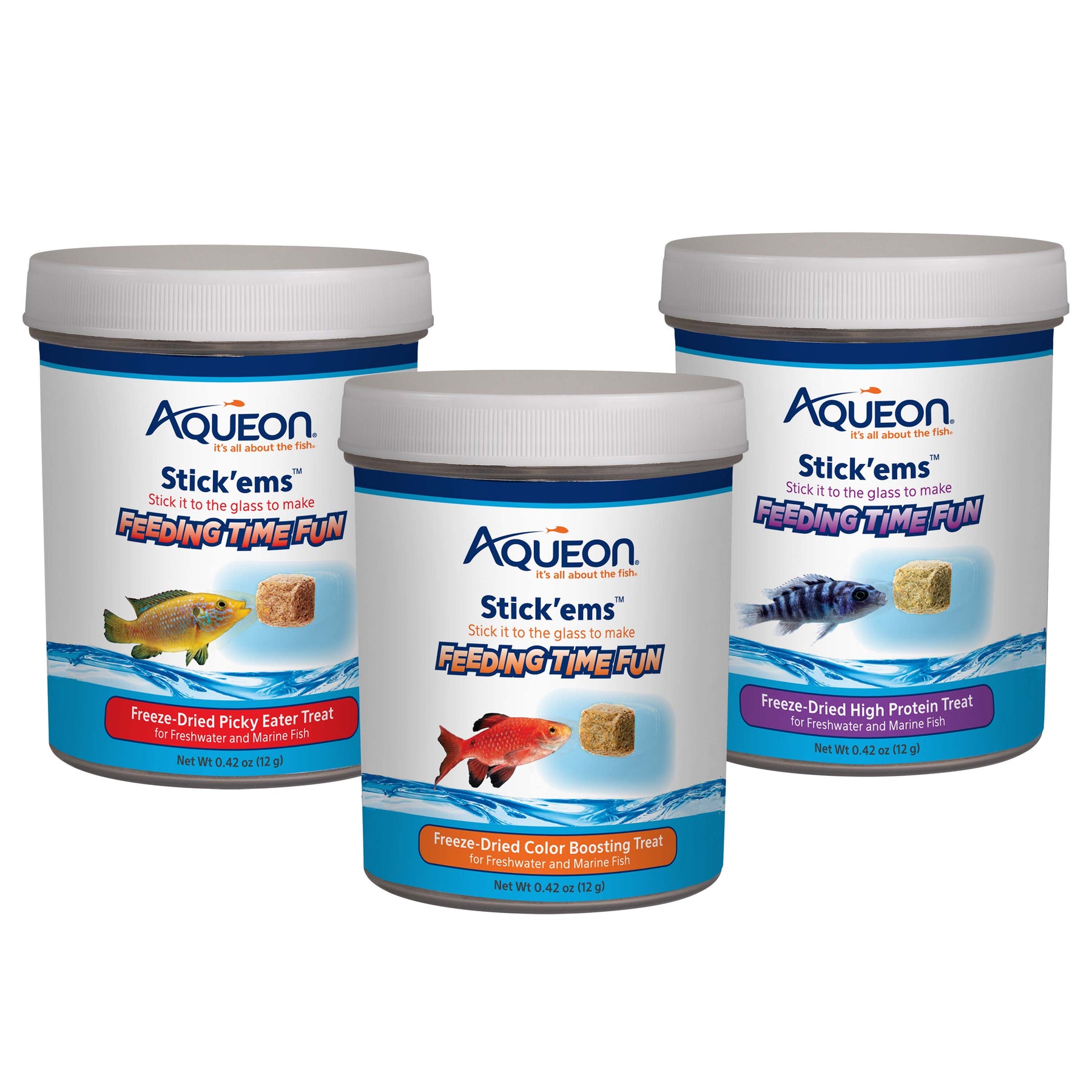 Aqueon - Stick'ems Color Boosting Treat Freeze-Dried