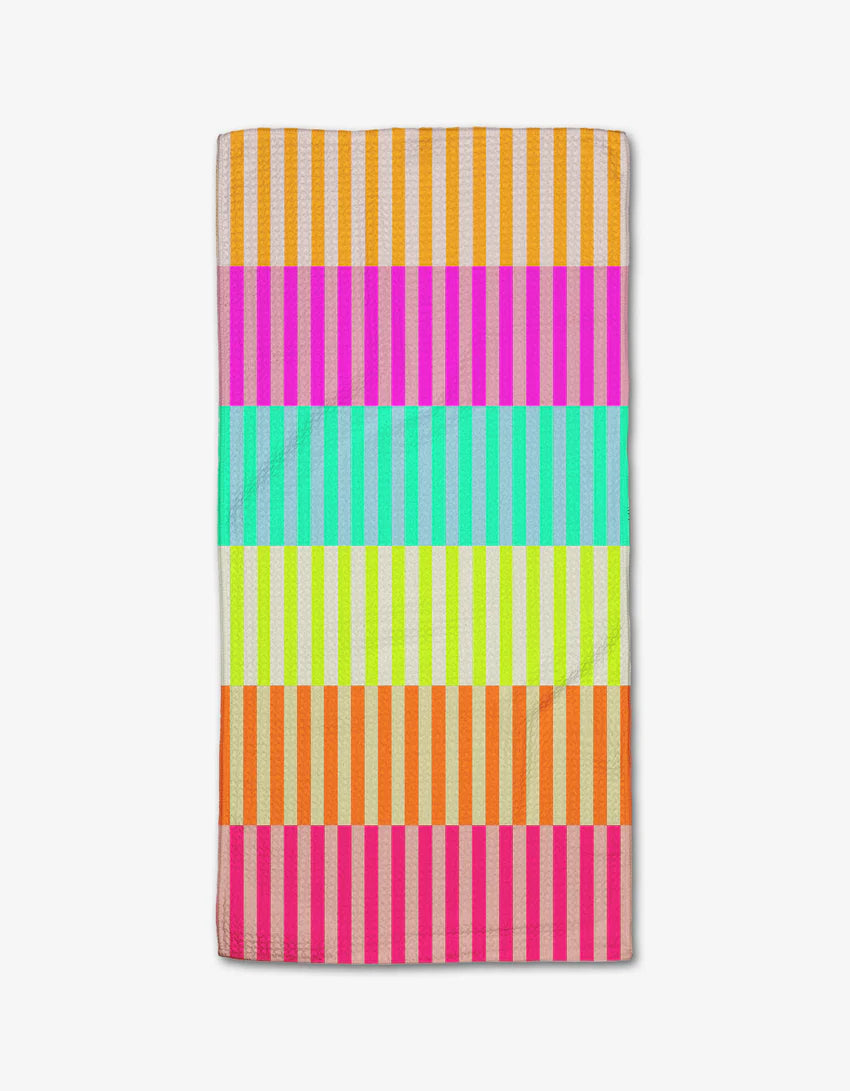 Geometry - Bar Towel Neon Nights