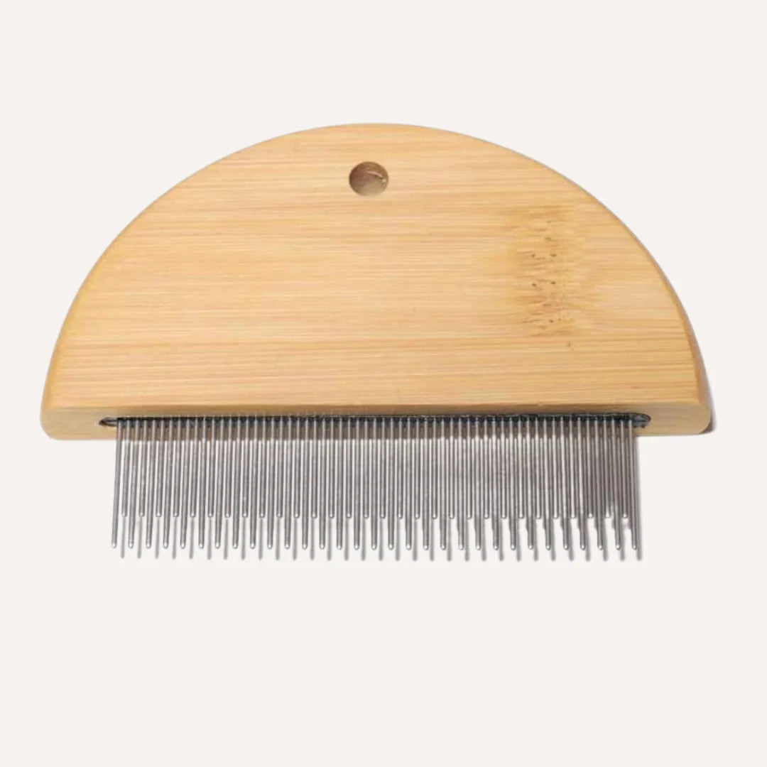 Bamboo Flea and Detangler Comb for Pets