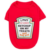 Dog T-Shirt Ketchup Licker