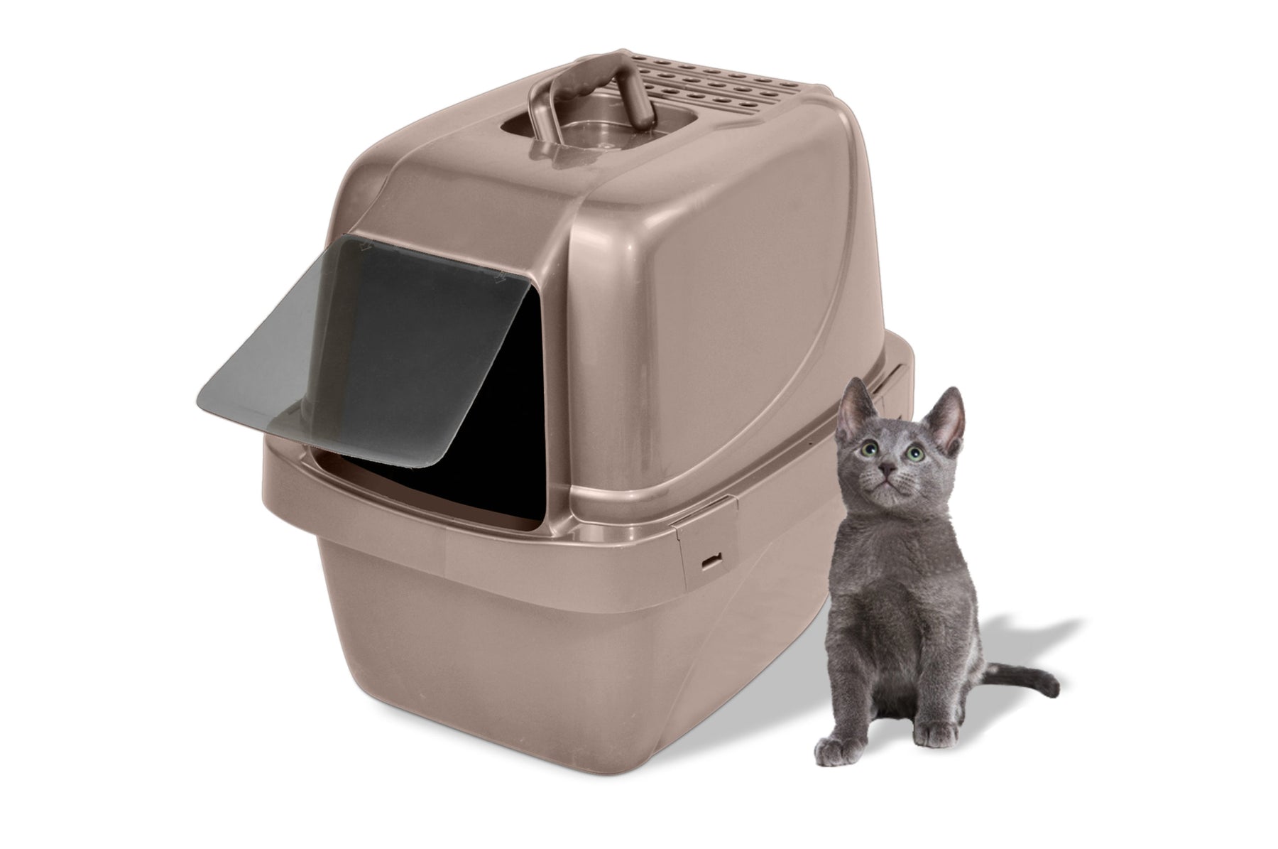 Large Sifting Enclosed Cat Litter Pan Set