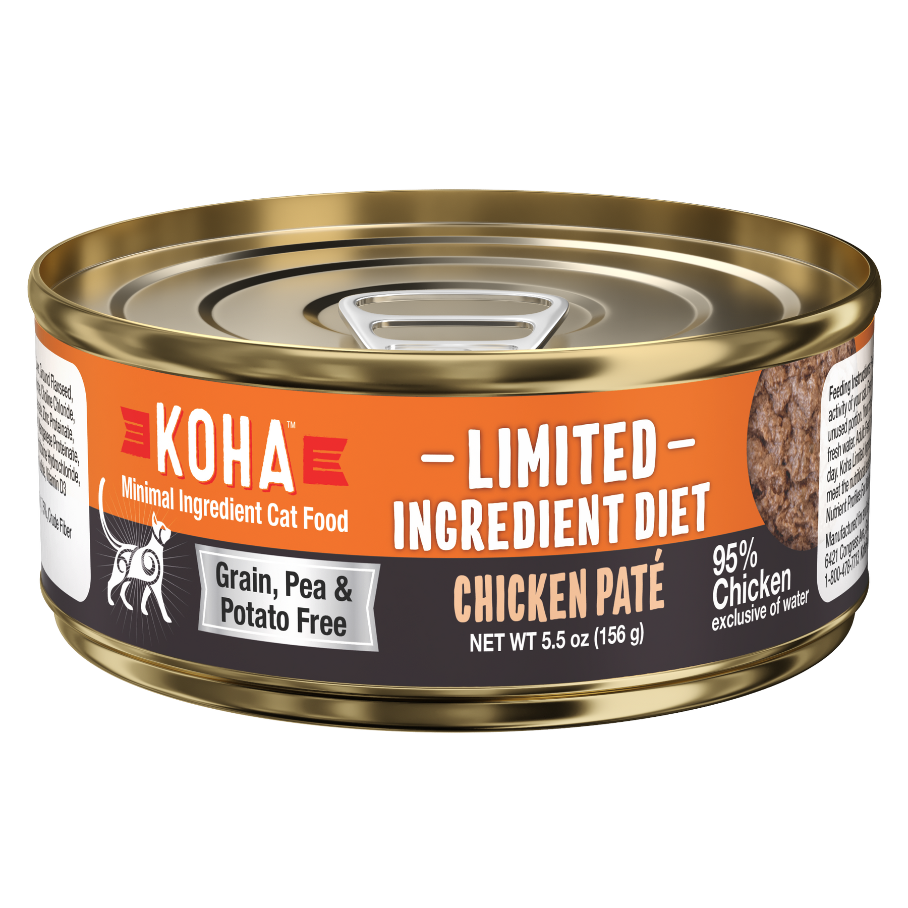 KOHA - Limited Ingredient Diet - All Breeds, Adult Cat Chicken Paté Recipe Canned Cat Food