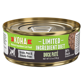 KOHA - Limited Ingredient Diet - All Breeds, Adult Cat Duck Paté Recipe Canned Cat Food