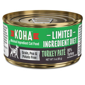 KOHA - Limited Ingredient Diet - All Breeds, Adult Cat Turkey Paté Recipe Canned Cat Food