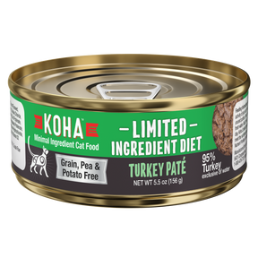 KOHA - Limited Ingredient Diet - All Breeds, Adult Cat Turkey Paté Recipe Canned Cat Food