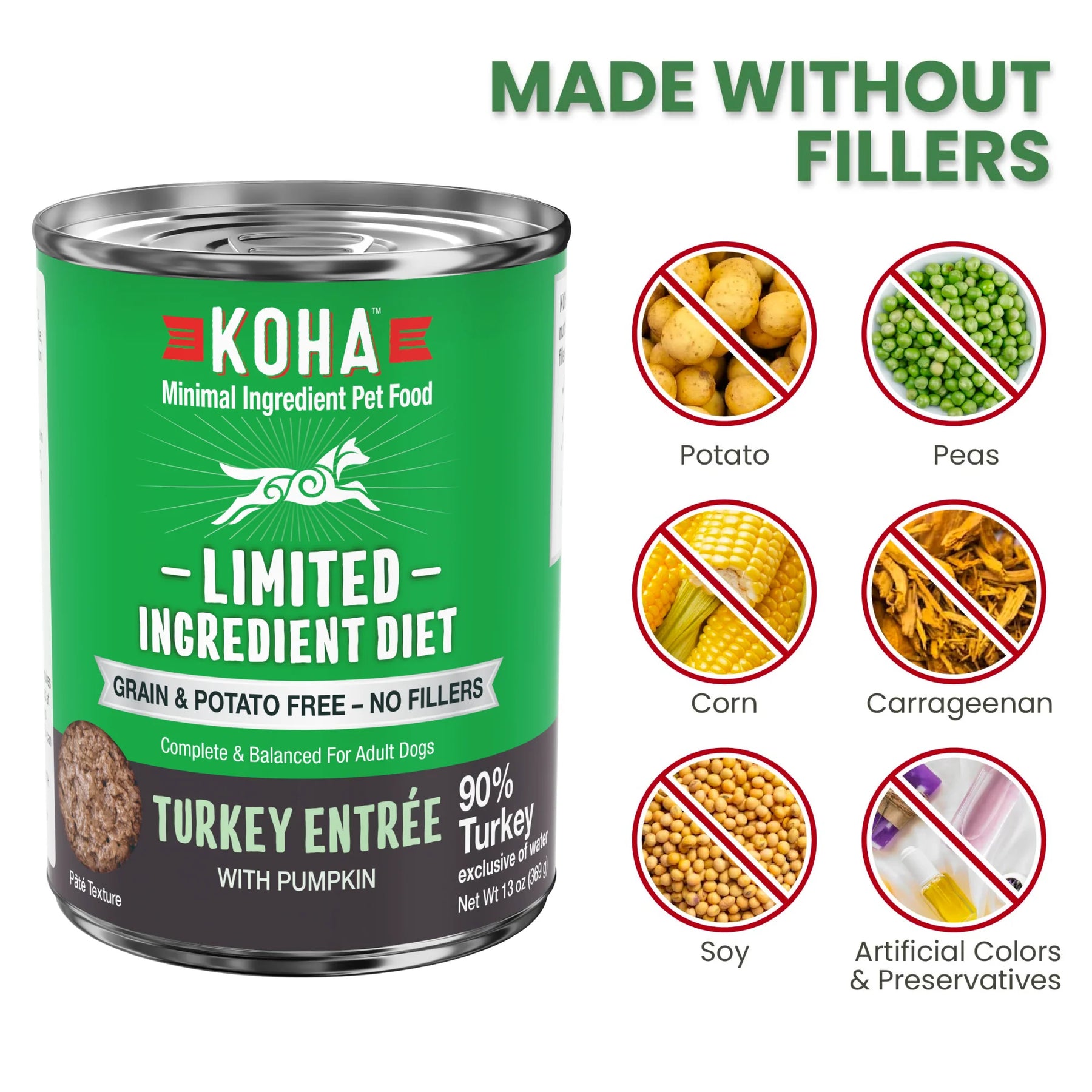 KOHA, Limited Ingredient Diet -  Turkey Entree for Dogs