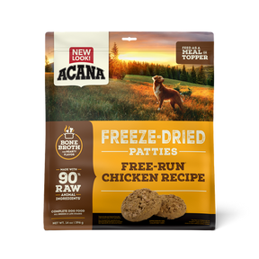 Champion Petfoods, Acana - All Dog Breeds, All Life Stages Freeze-Dried Patties, Free-Run Chicken Recipe