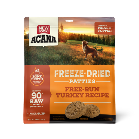 Champion Petfoods, Acana - All Dog Breeds, All Life Stages Freeze-Dried Patties, Free-Run Turkey Recipe