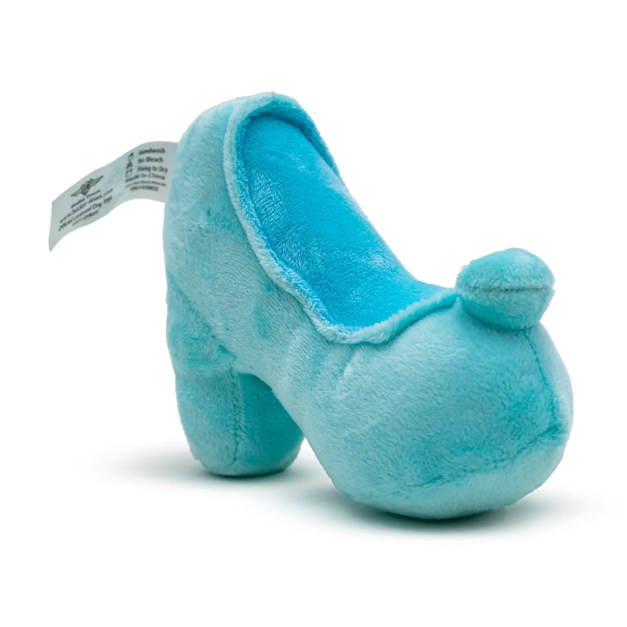 Buckle Down - Dog Toy Plush Squeaker Cinder-ella Slipper Replica Light Blue