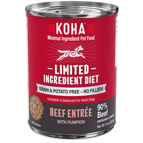 KOHA - Limited Ingredient Diet - All Breeds, Adult Dog Beef Entrée Recipe Canned Dog Food