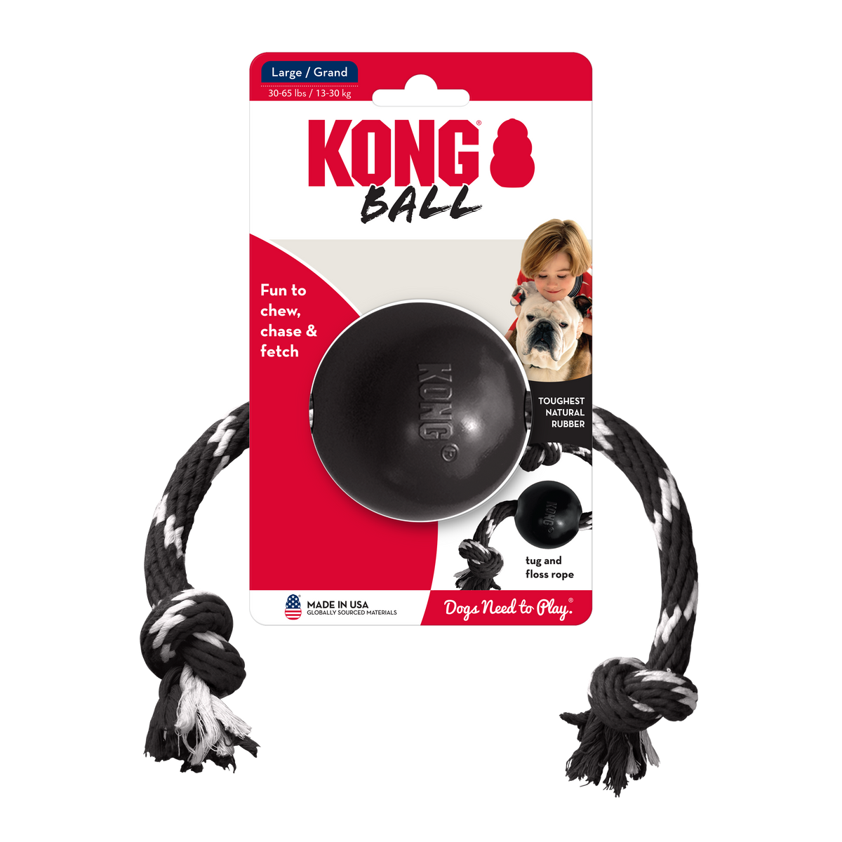 KONG EXTREME BALL W/ROPE