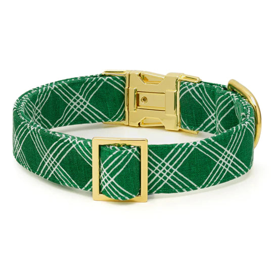 Dog Collar Emerald Plaid